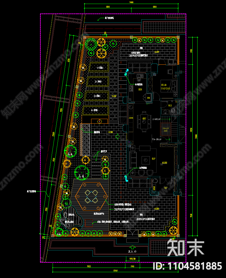 景观平面cad施工图下载【ID:1104581885】