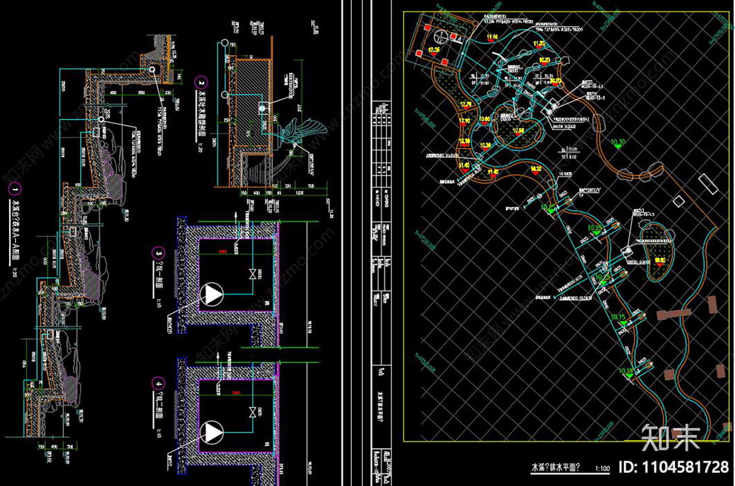 某小区园林景观规划CAD图纸施工图下载【ID:1104581728】