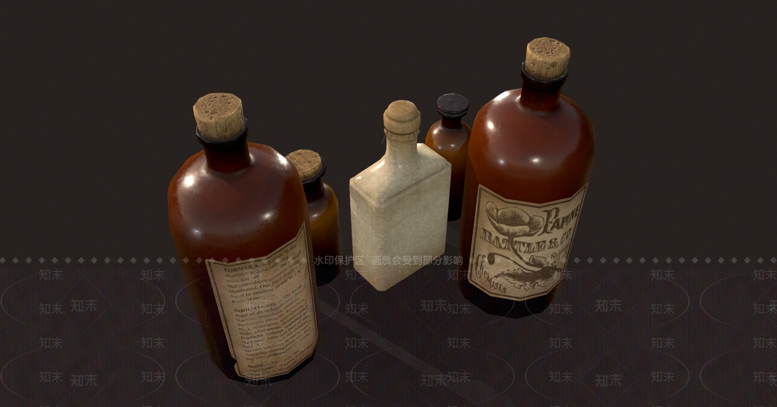 欧式古典药瓶3D模型下载【ID:1104583079】