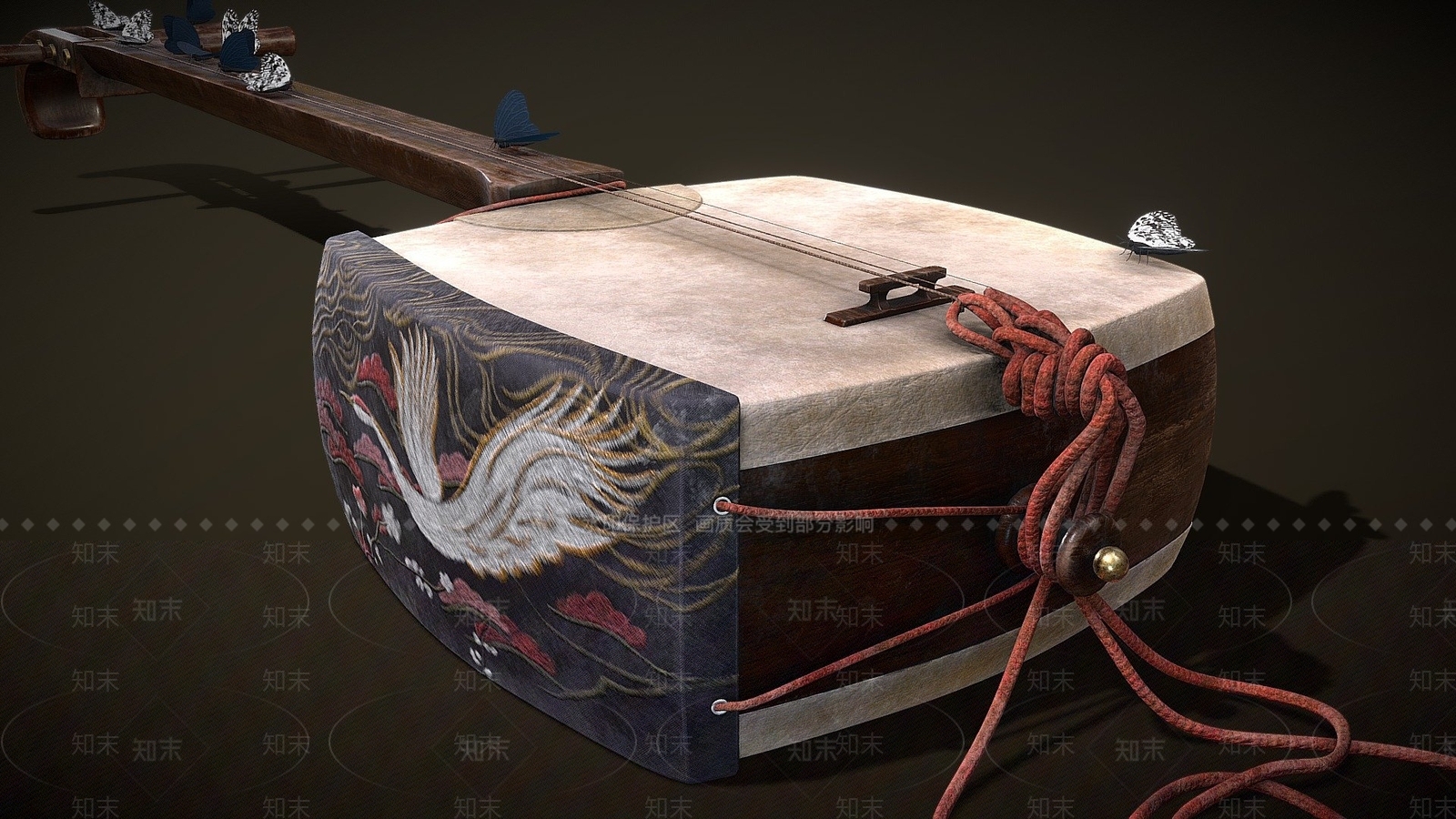 中式二胡3D模型下载【ID:1104589106】