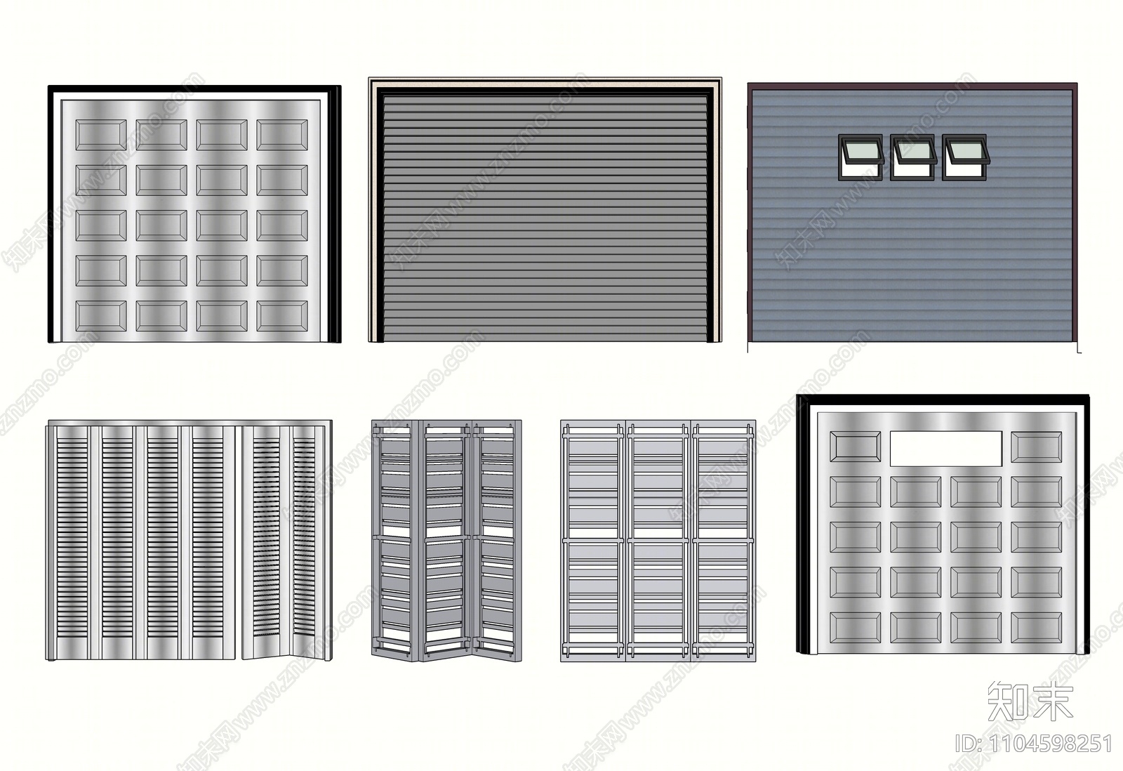 现代卷帘门SU模型下载【ID:1104598251】