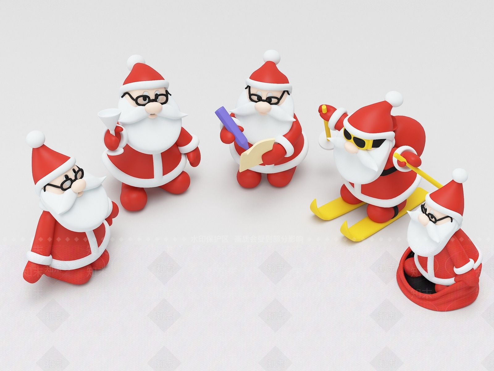 现代圣诞老人3D模型下载【ID:1104603765】