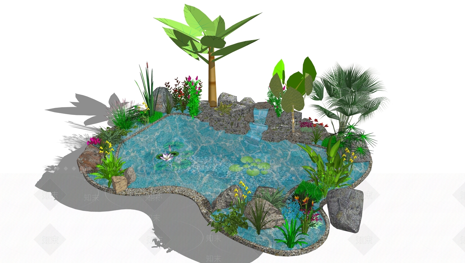 现代景观小品SU模型下载【ID:1104831574】