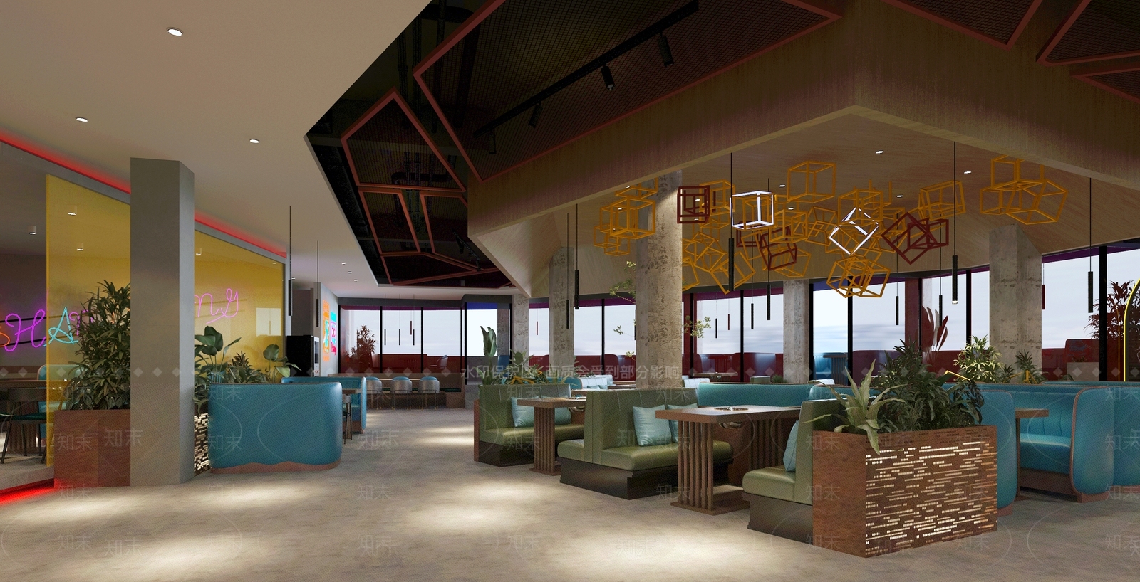现代火锅店3D模型下载【ID:1104612154】
