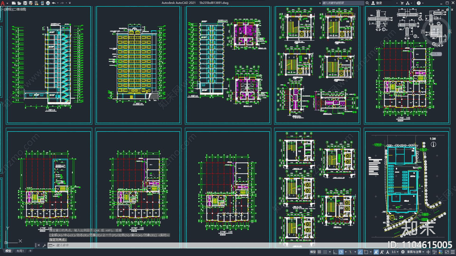 宾馆建筑施工图下载【ID:1104615005】