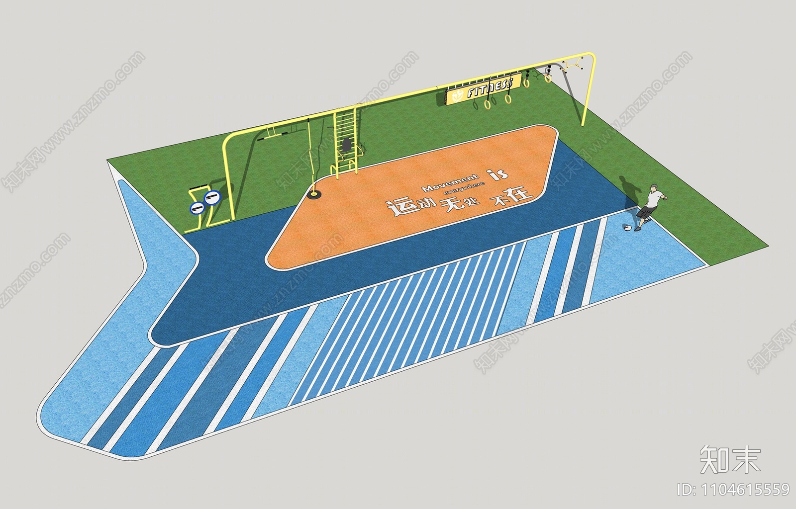 现代运动场地SU模型下载【ID:1104615559】