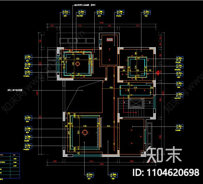 现代简约别墅空间效果图cad施工图下载【ID:1104620698】