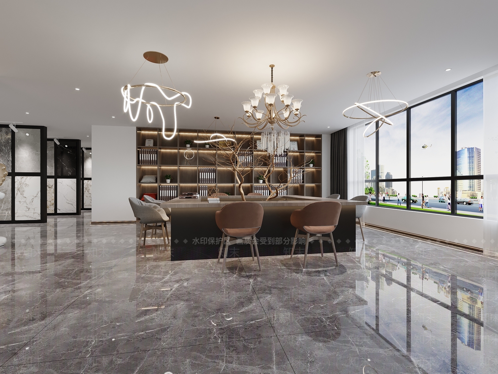 现代公司前台3D模型下载【ID:1104621389】