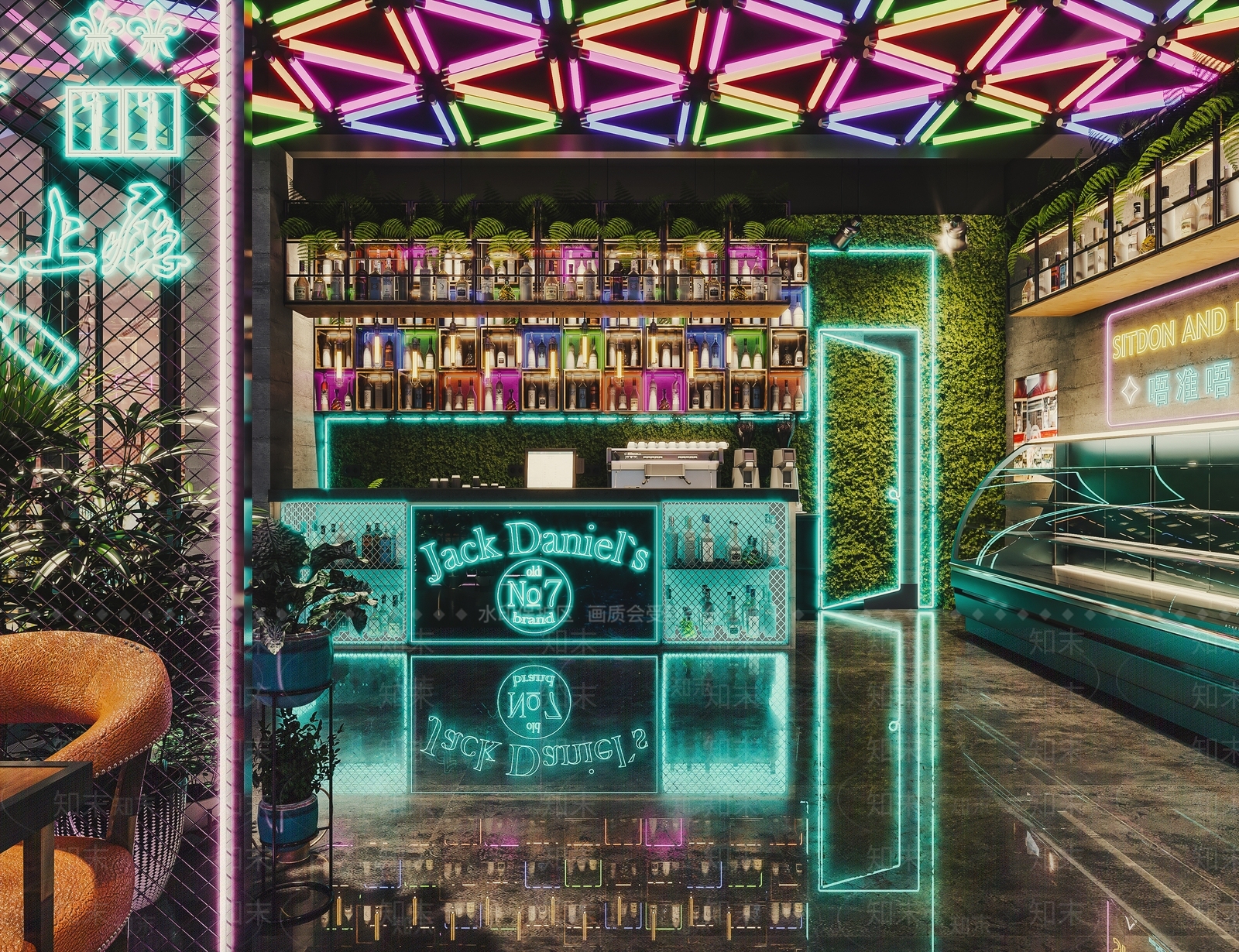 现代烧烤店3D模型下载【ID:1104621906】