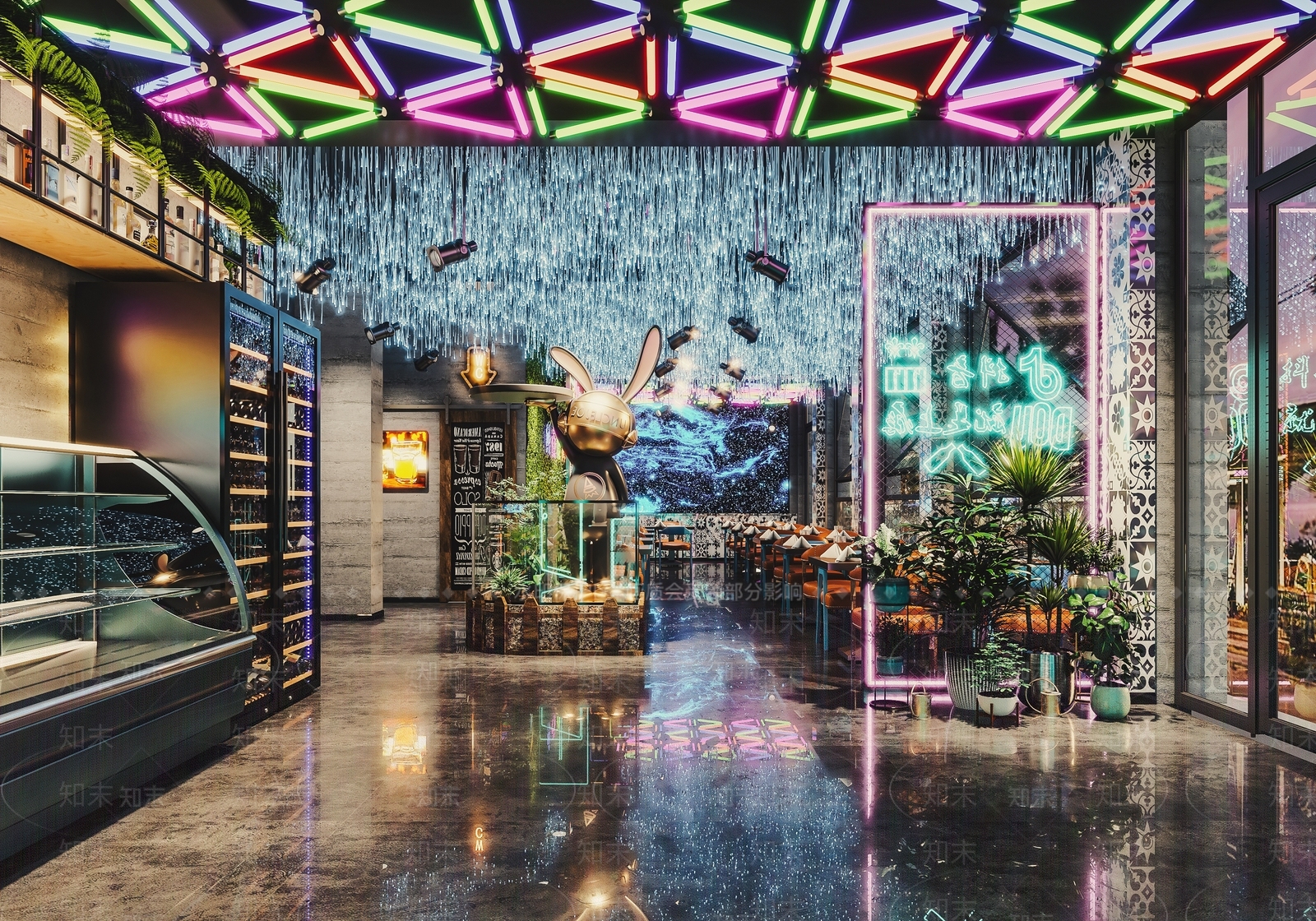 现代烧烤店3D模型下载【ID:1104621906】
