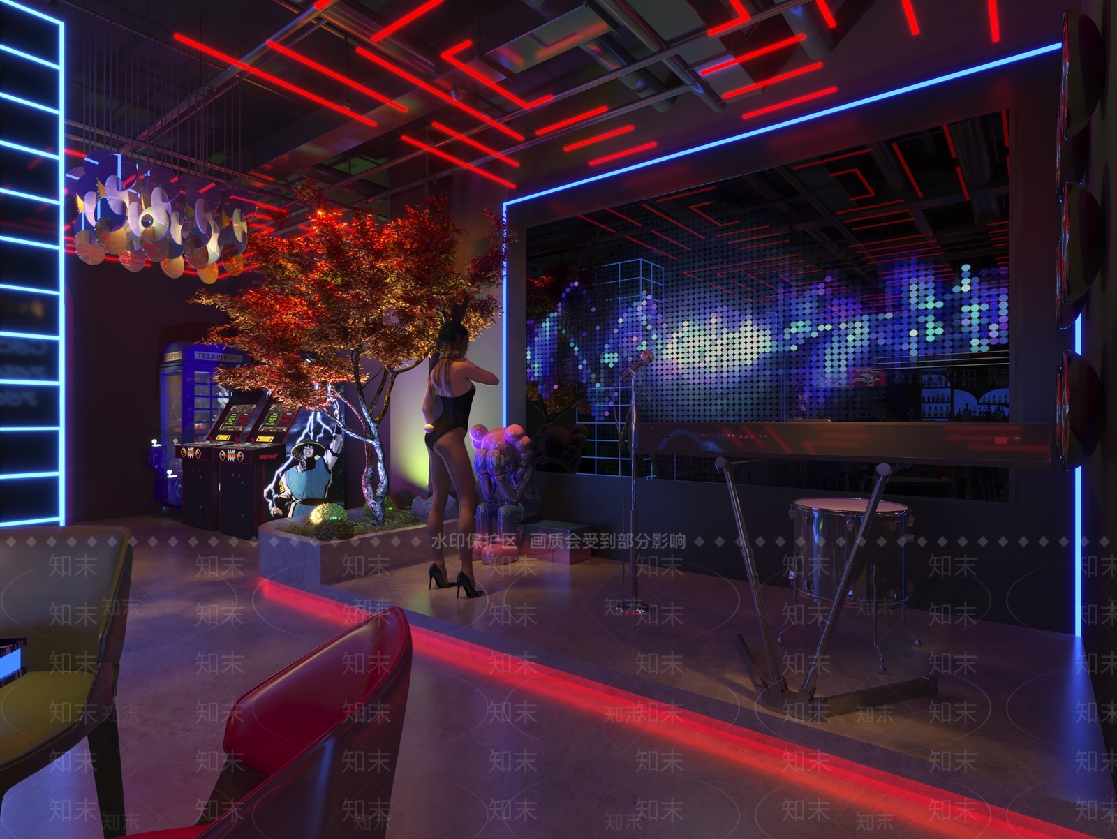 工业风酒吧3D模型下载【ID:1104626951】
