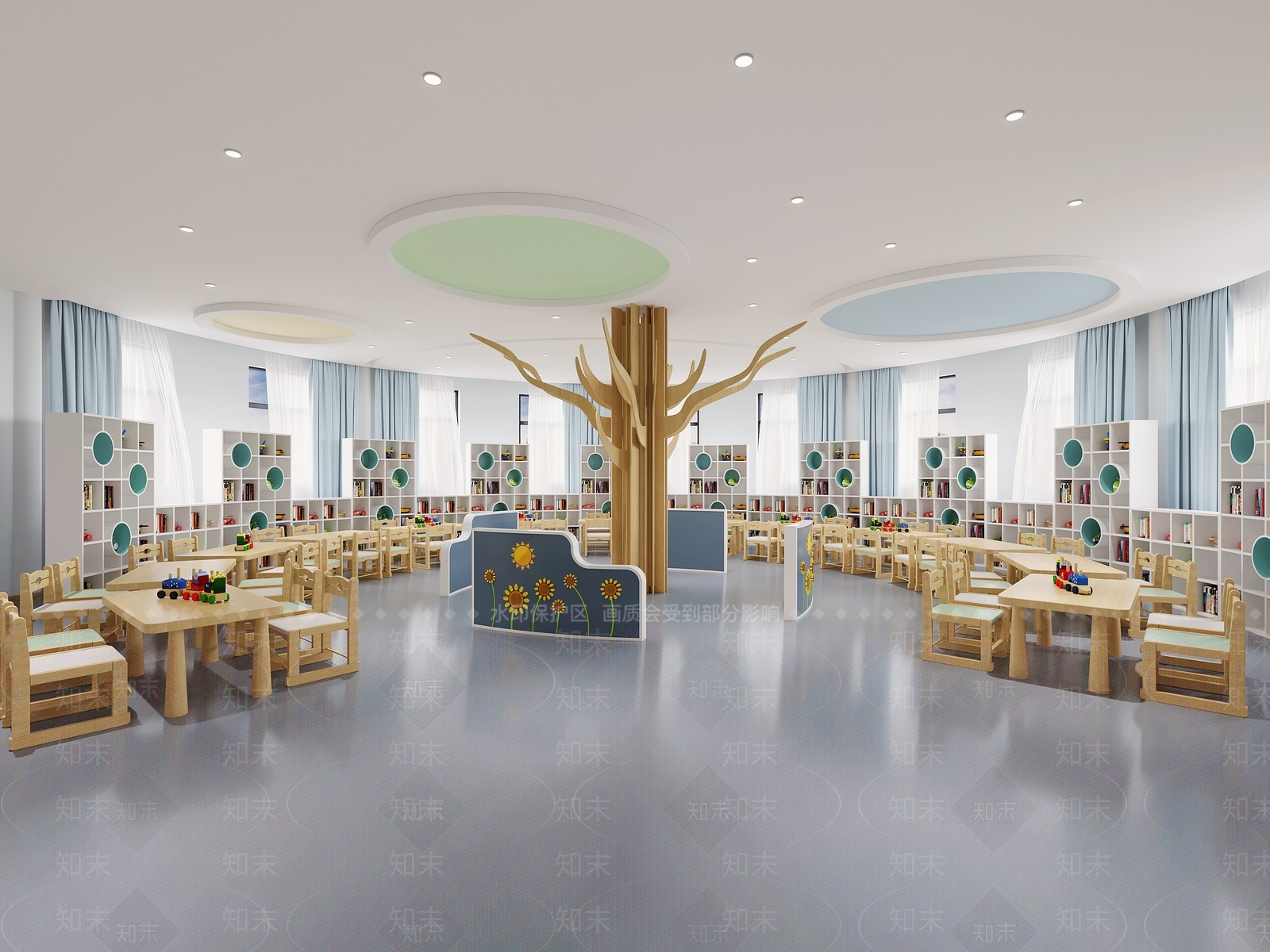 现代幼儿园3D模型下载【ID:1104627437】