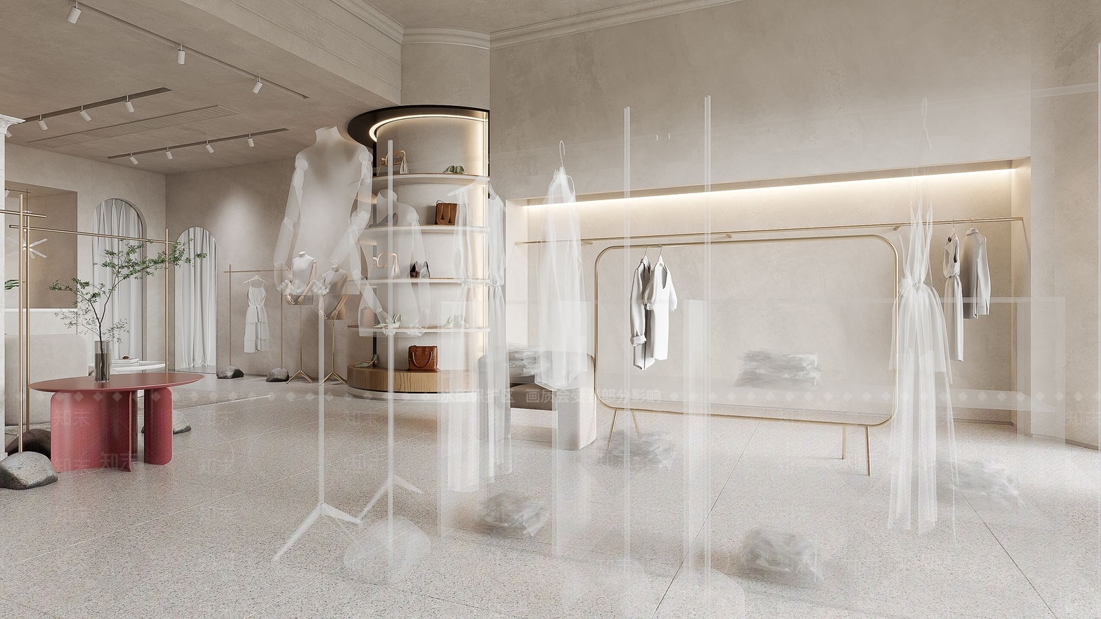 侘寂服装鞋店3D模型下载【ID:1104629360】