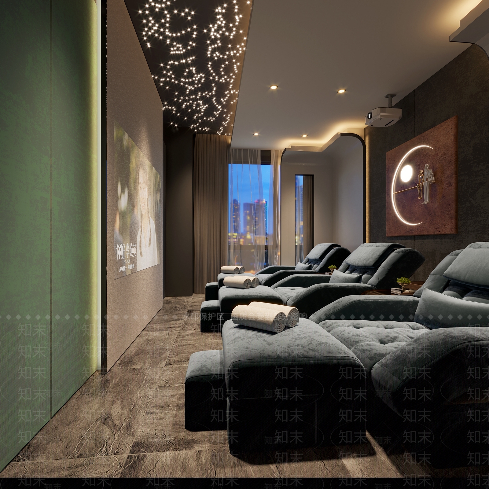 现代洗浴中心大厅3D模型下载【ID:1104635496】