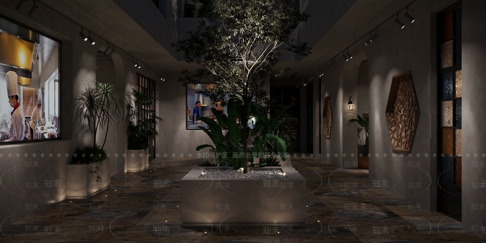 现代茶餐厅3D模型下载【ID:1104637024】