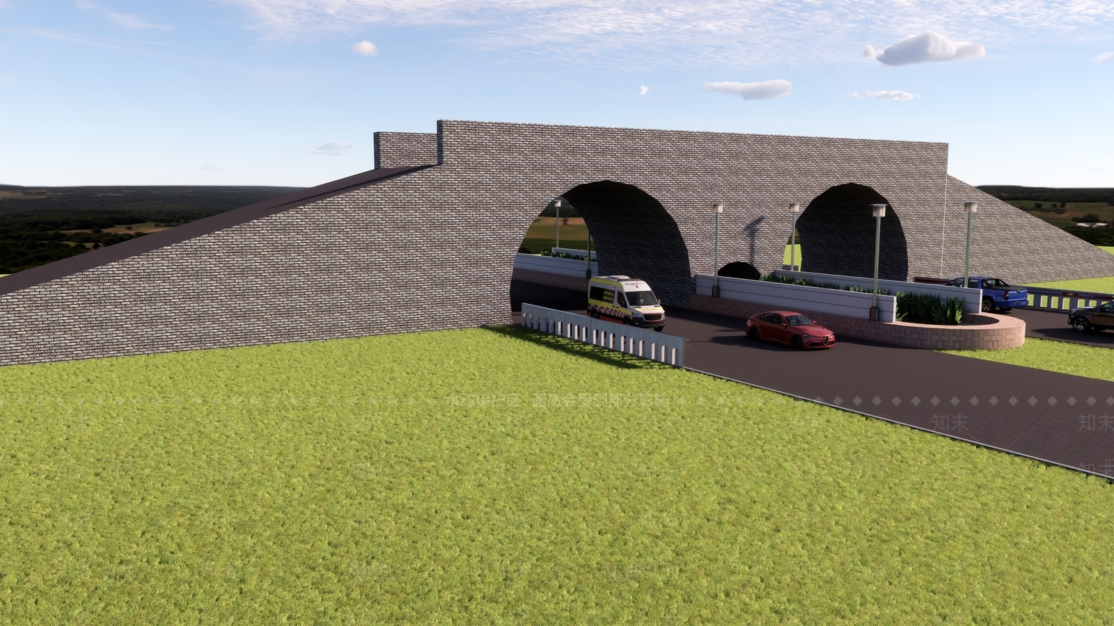 现代道路SU模型下载【ID:1104640035】