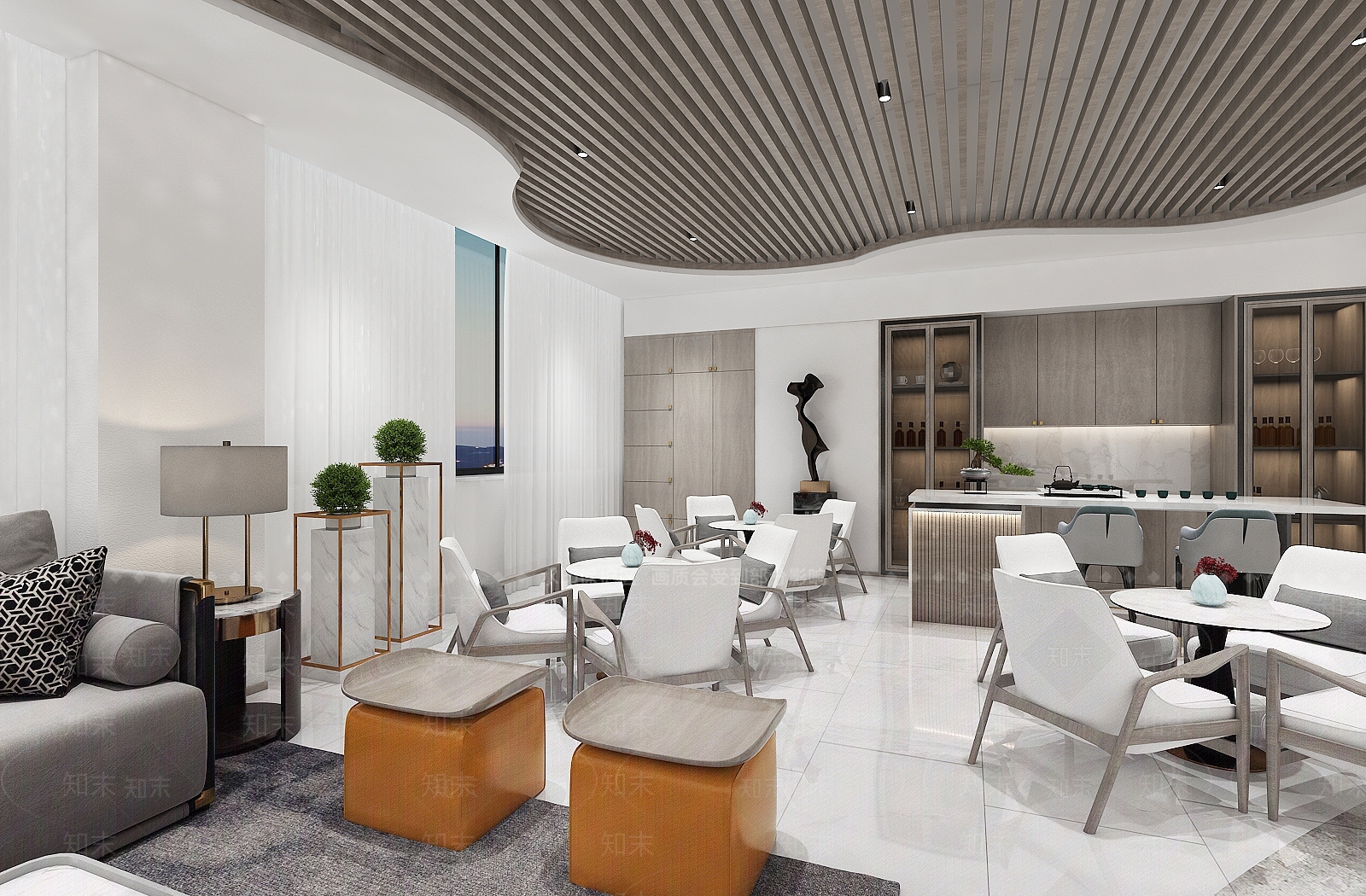 现代健身房休息区3D模型下载【ID:1104641205】
