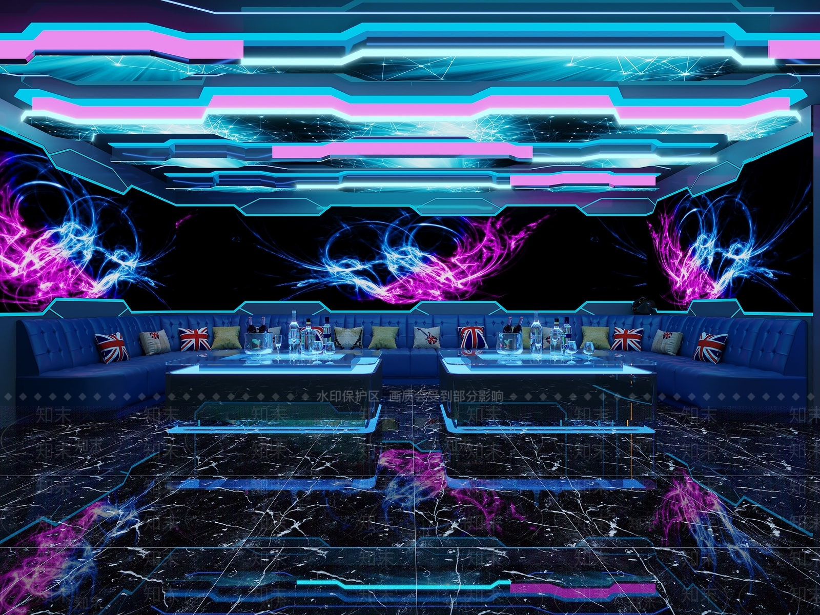 现代KTV包厢3D模型下载【ID:1104642592】