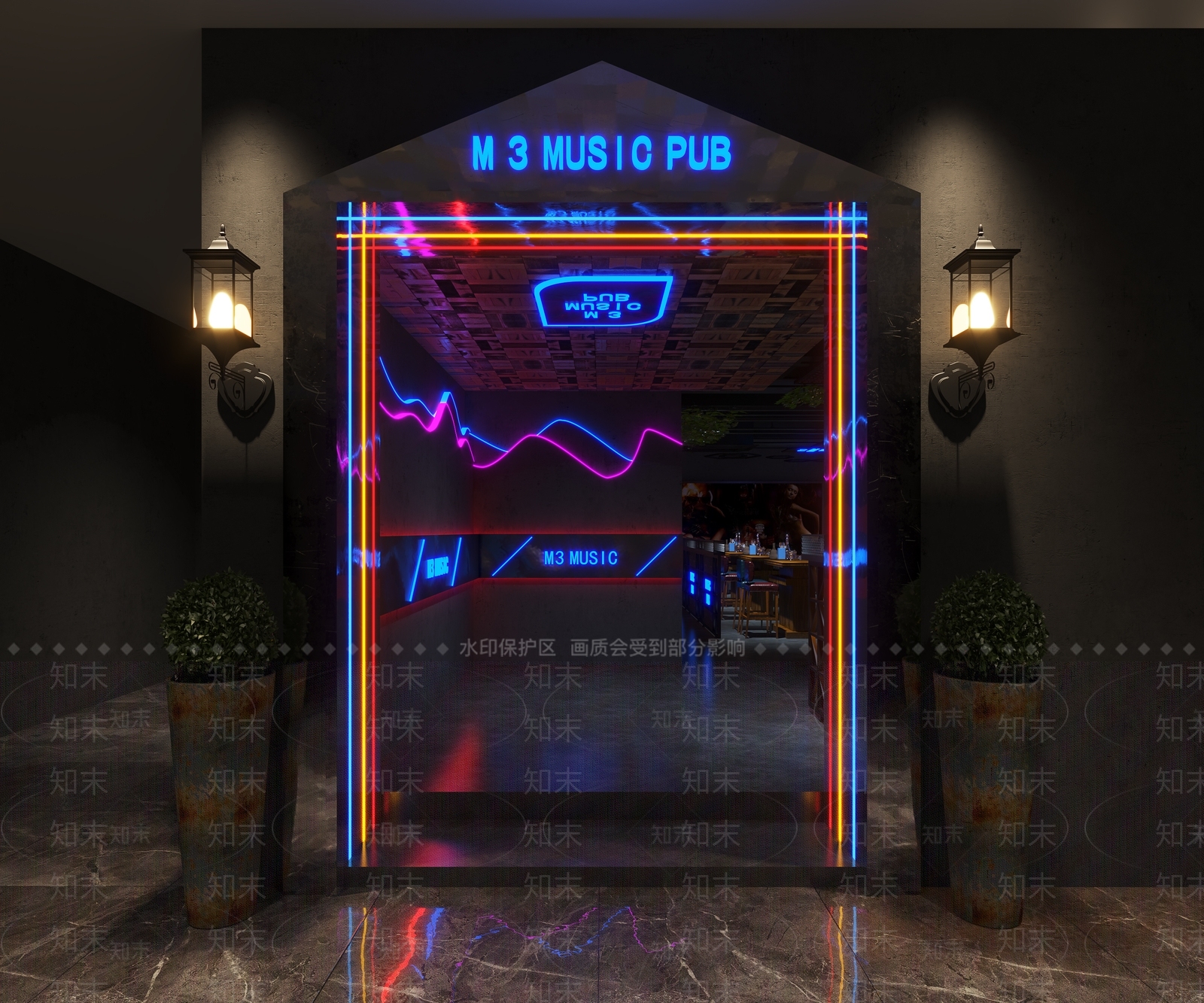 工业风酒吧3D模型下载【ID:1104649584】