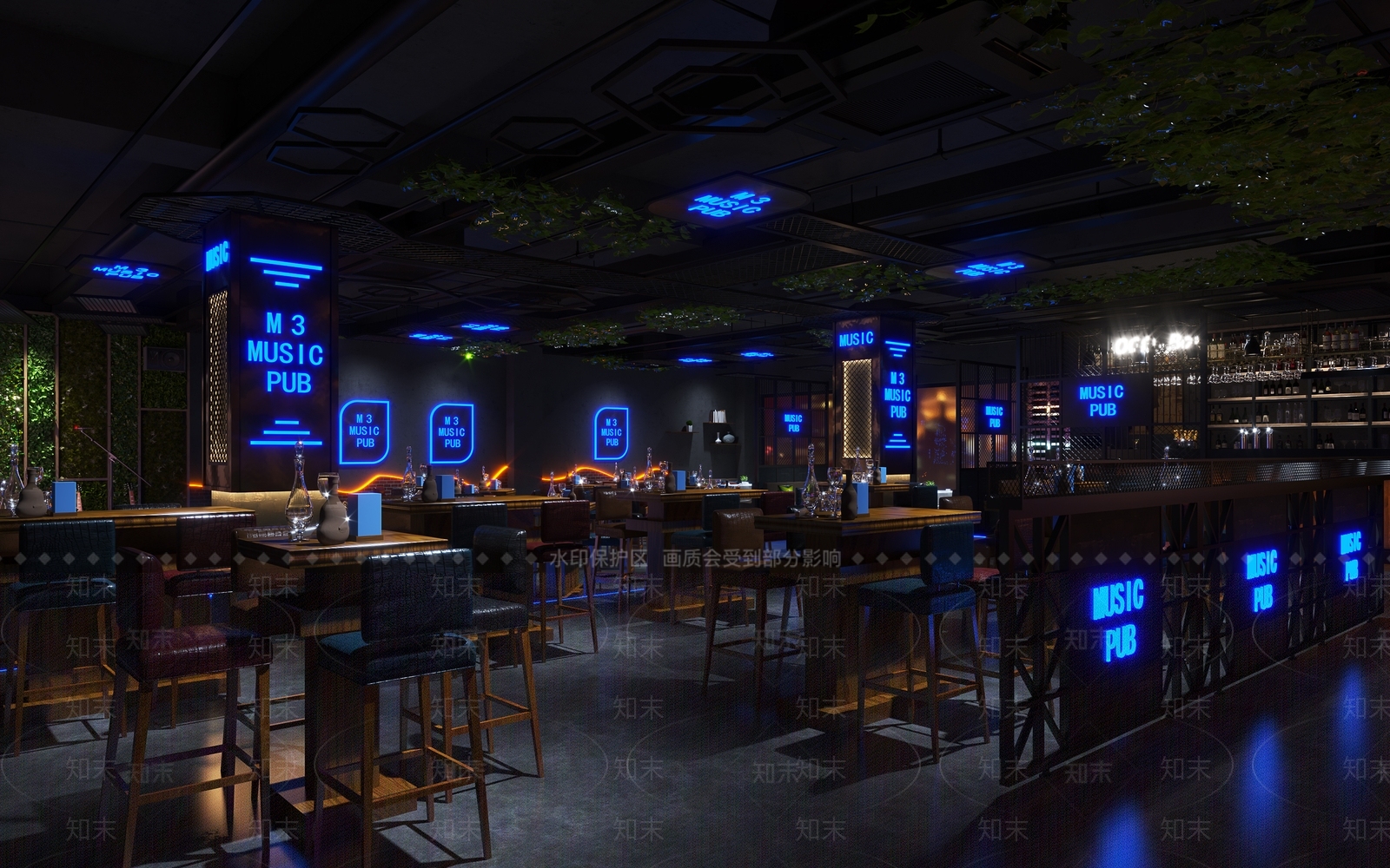 工业风酒吧3D模型下载【ID:1104649584】