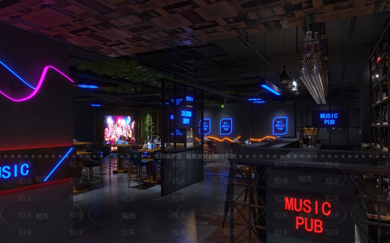 工业风酒吧3D模型下载【ID:1104649584】