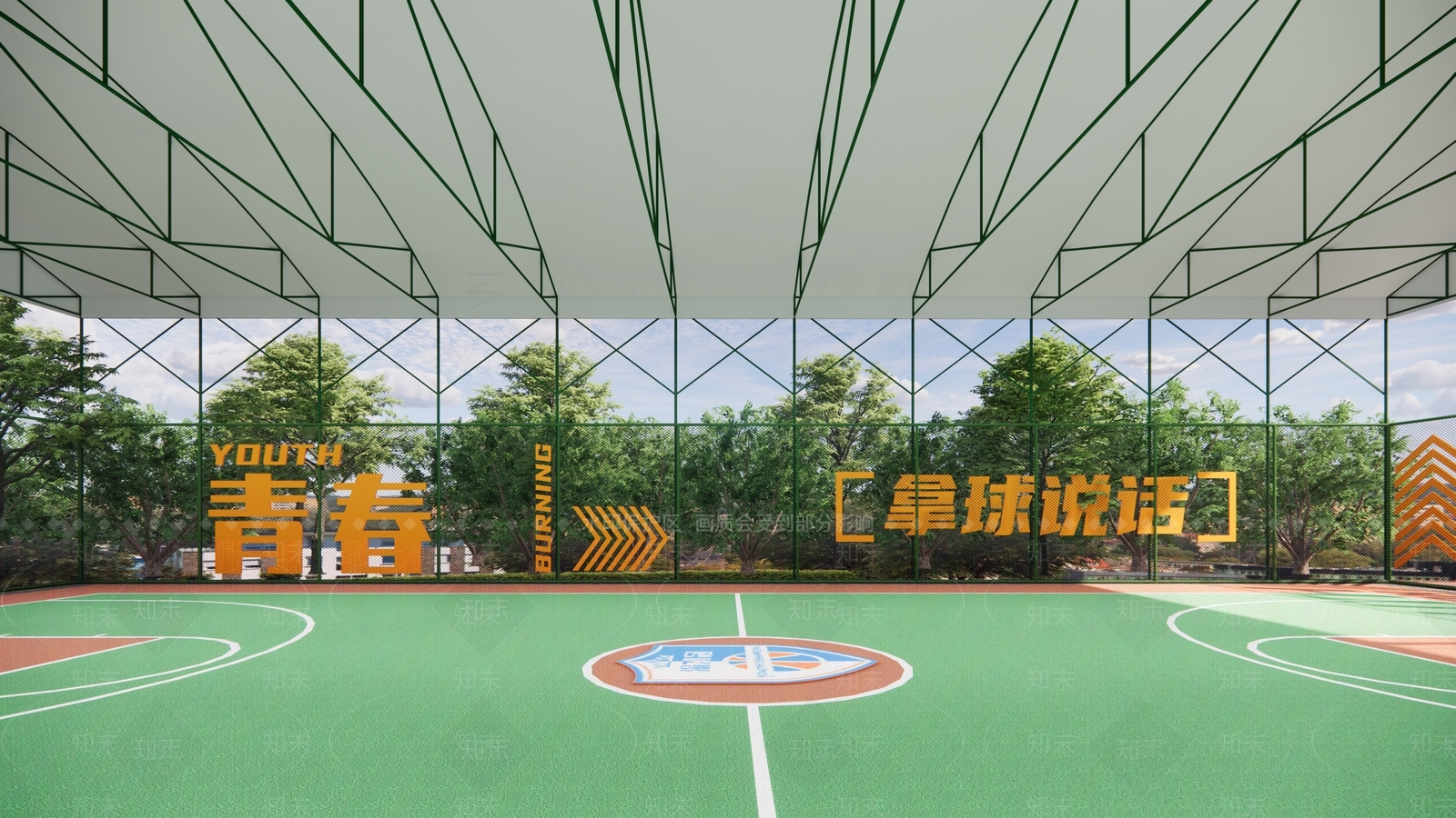 现代体育馆SU模型下载【ID:1104652175】