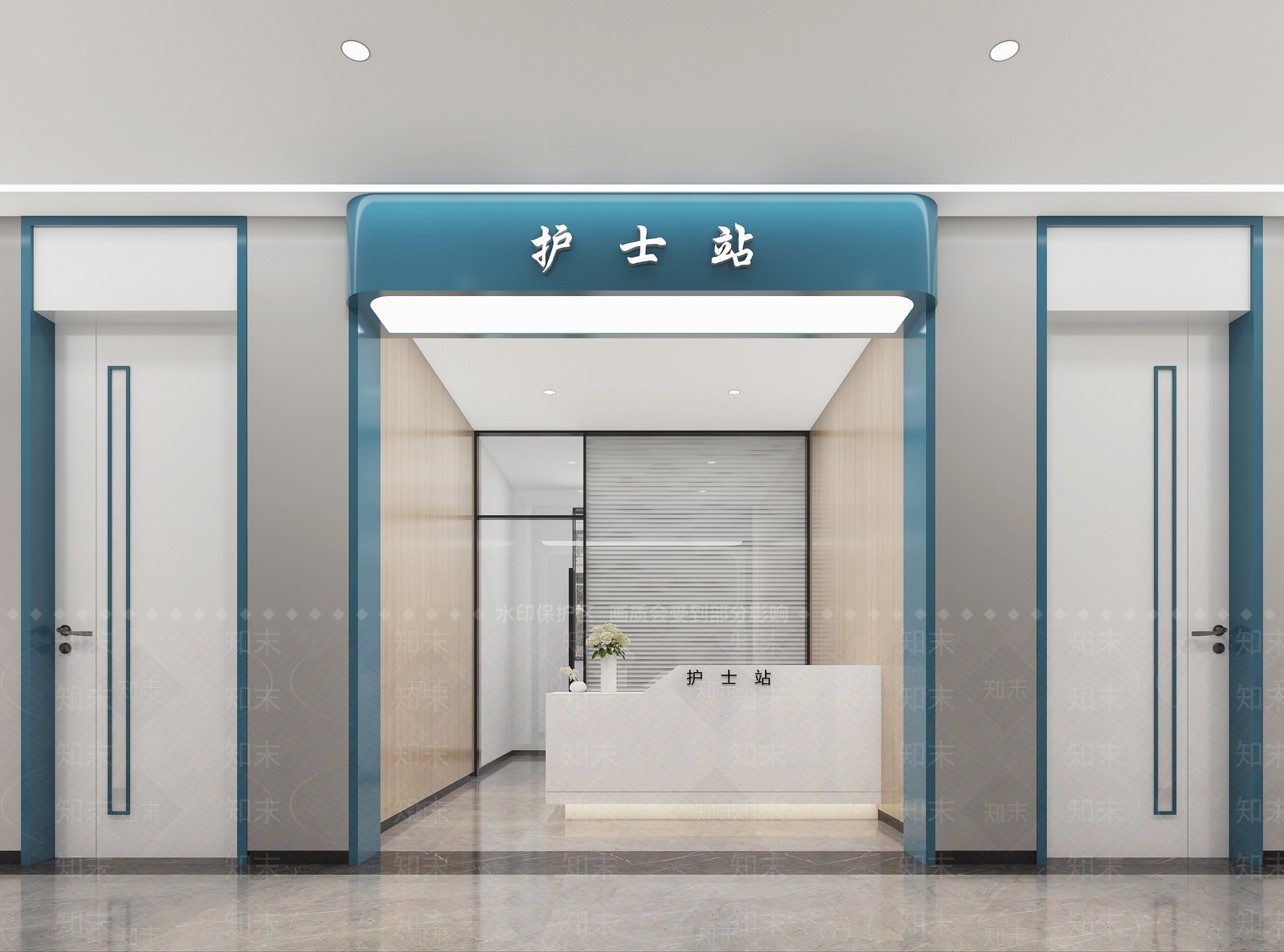 现代医院护士站3D模型下载【ID:1107584483】
