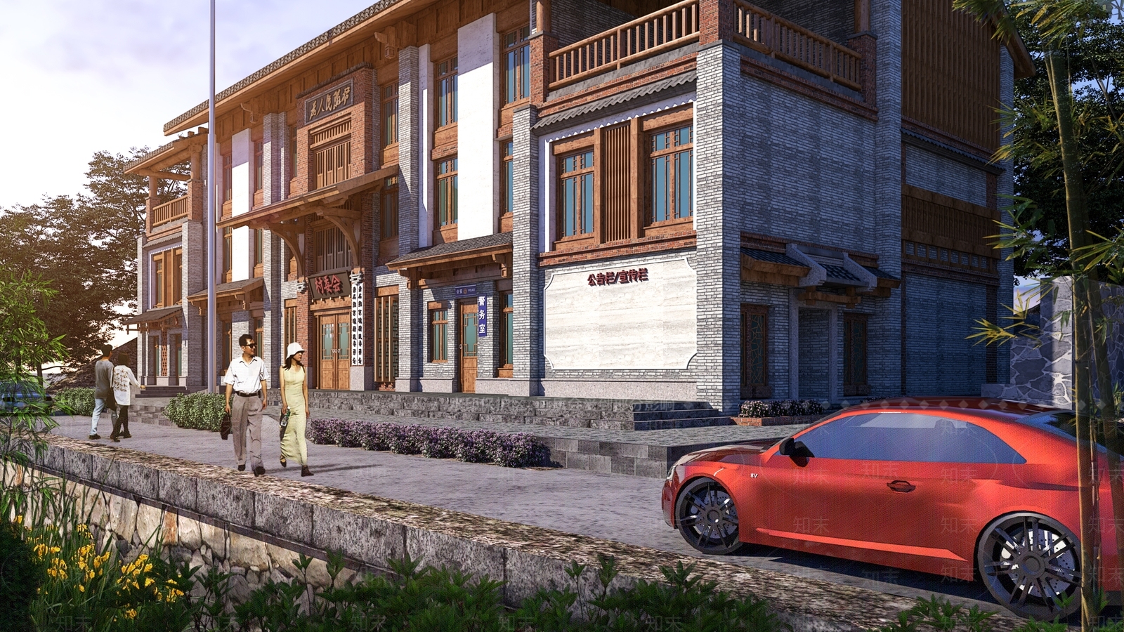 中式公建SU模型下载【ID:1104677782】