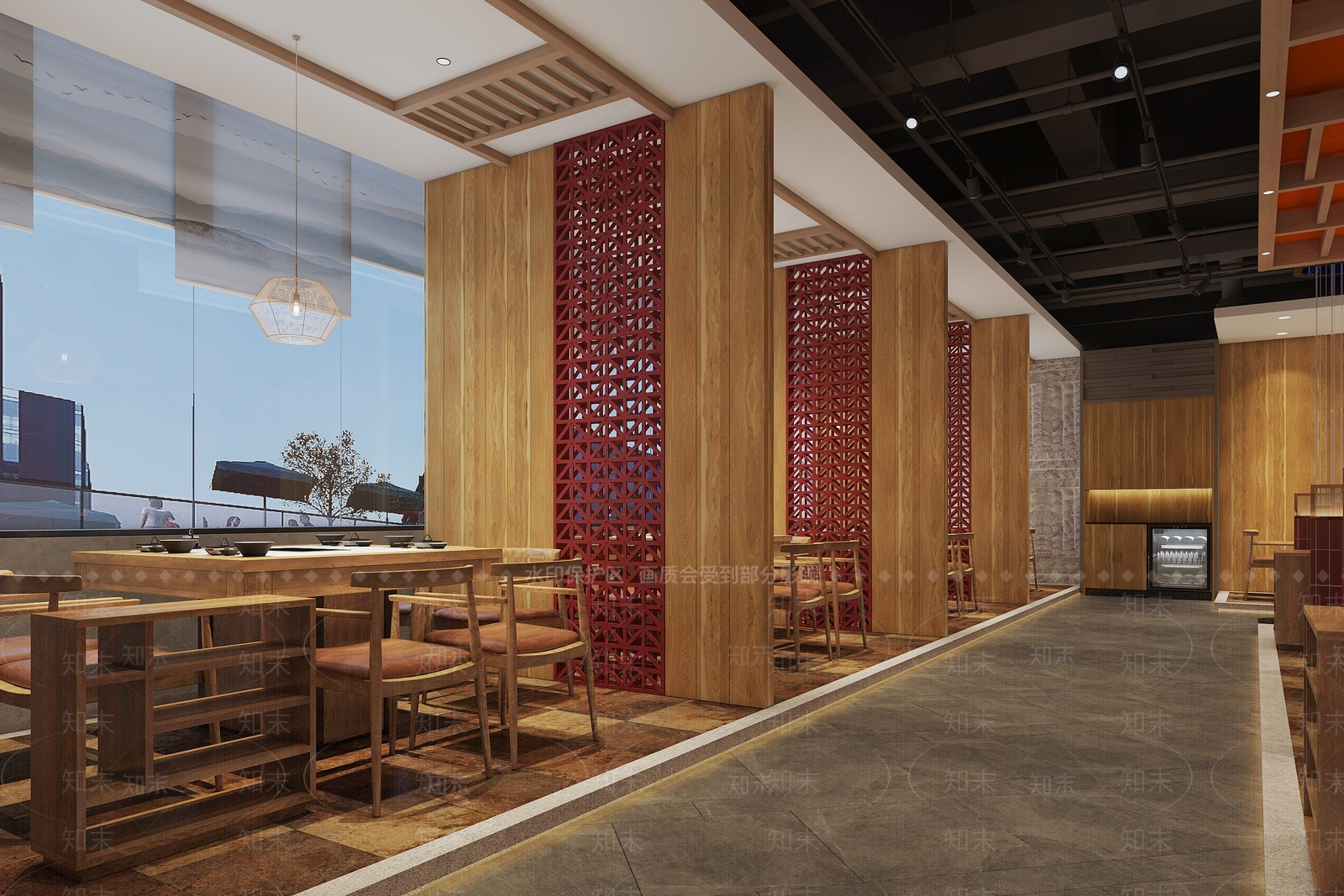 新中式火锅店3D模型下载【ID:1107583922】
