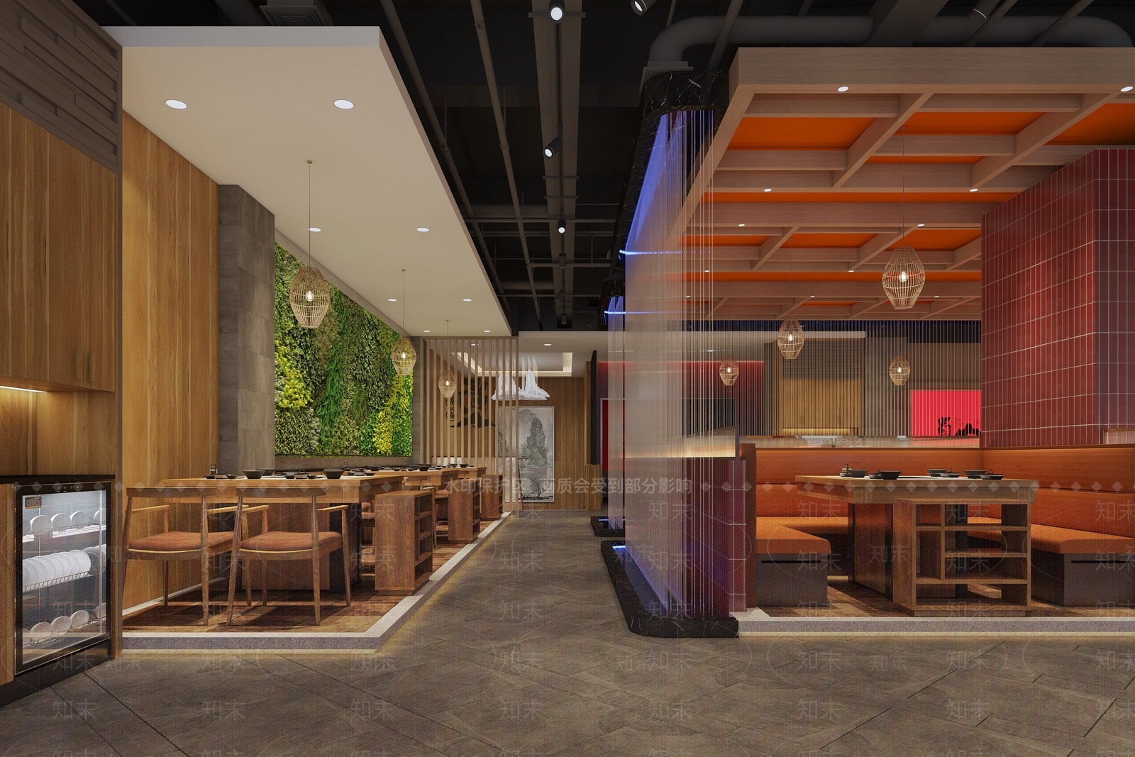 新中式火锅店3D模型下载【ID:1107583922】