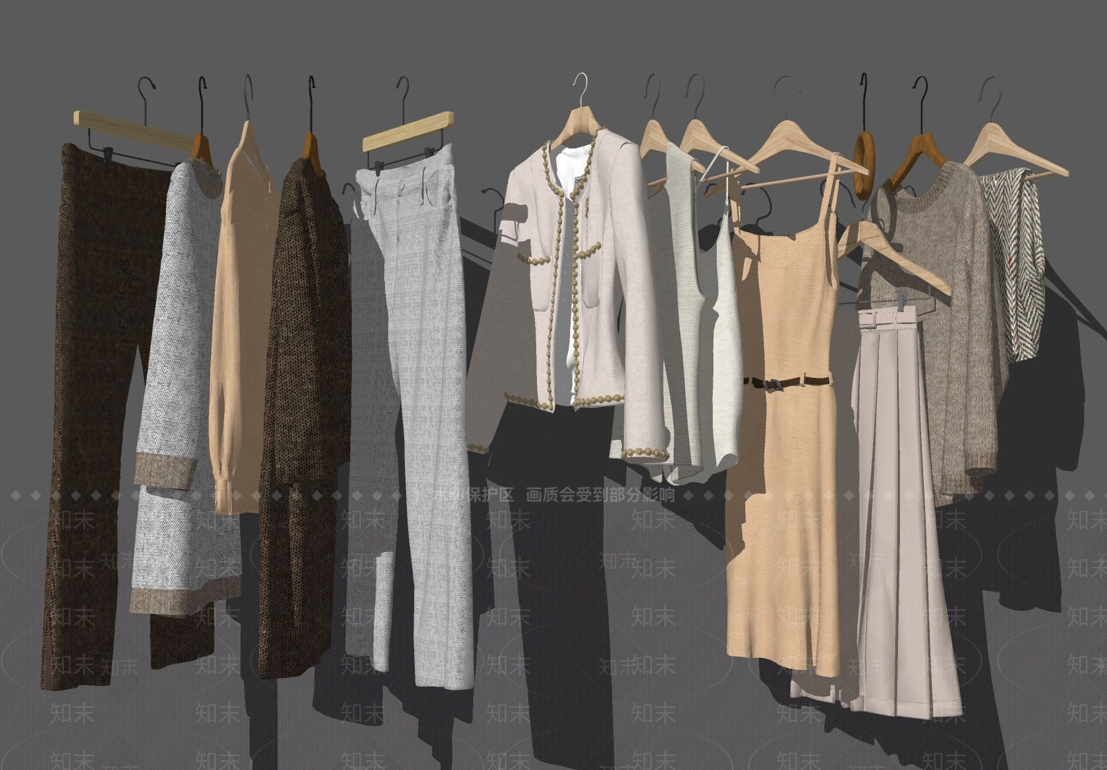 现代服装SU模型下载【ID:1104657690】