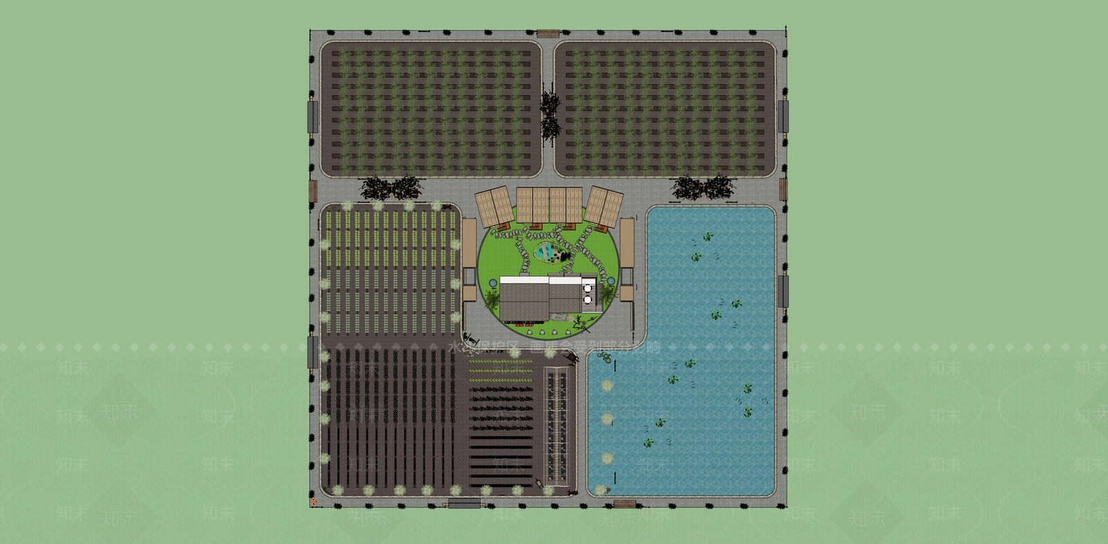 现代农场SU模型下载【ID:1104664516】