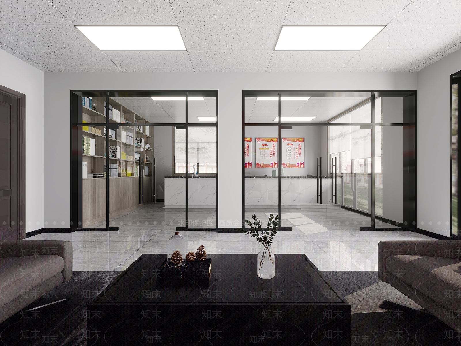 现代党建服务中心3D模型下载【ID:1104666455】