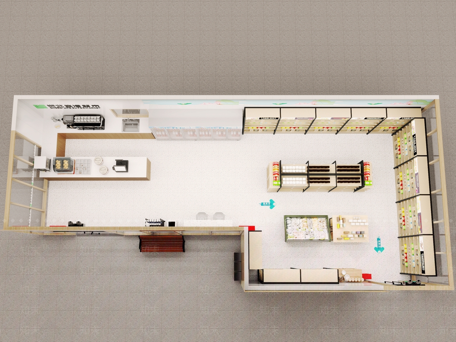 现代超市3D模型下载【ID:1104670275】
