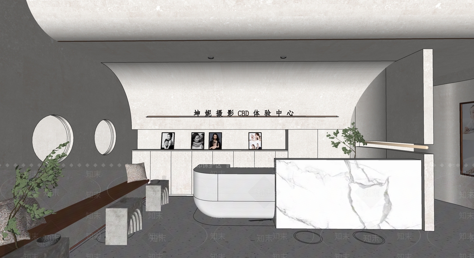 现代摄影店SU模型下载【ID:1104677986】
