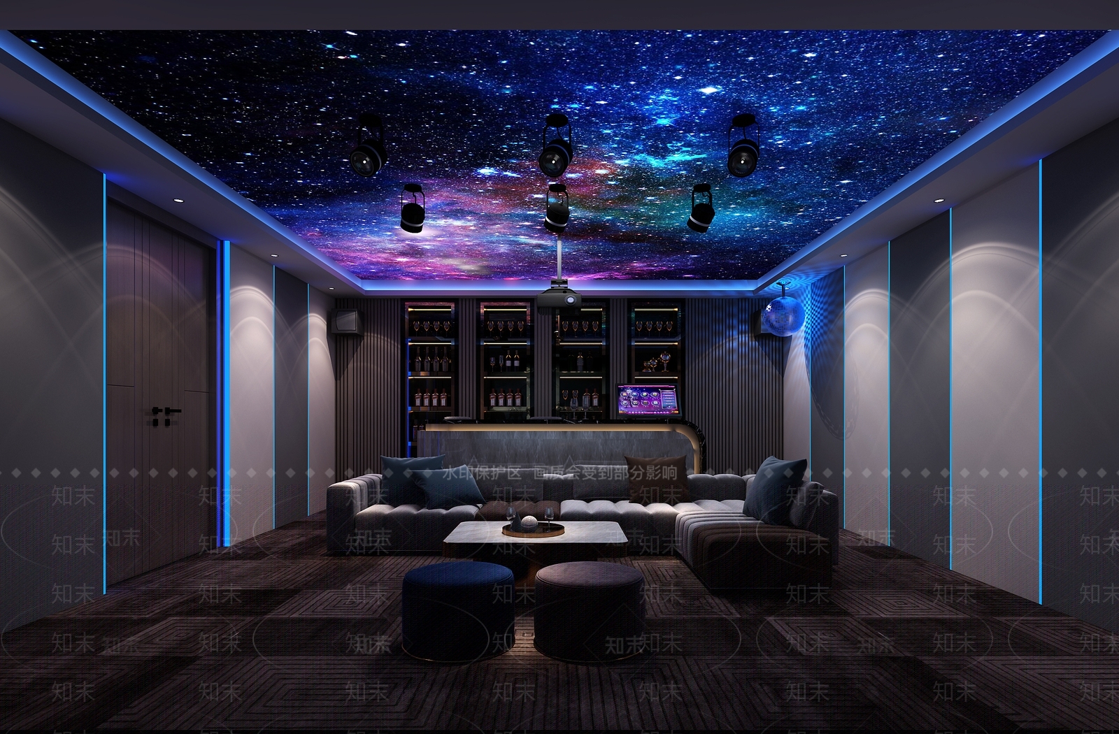 现代家居影音室3D模型下载【ID:1104684938】