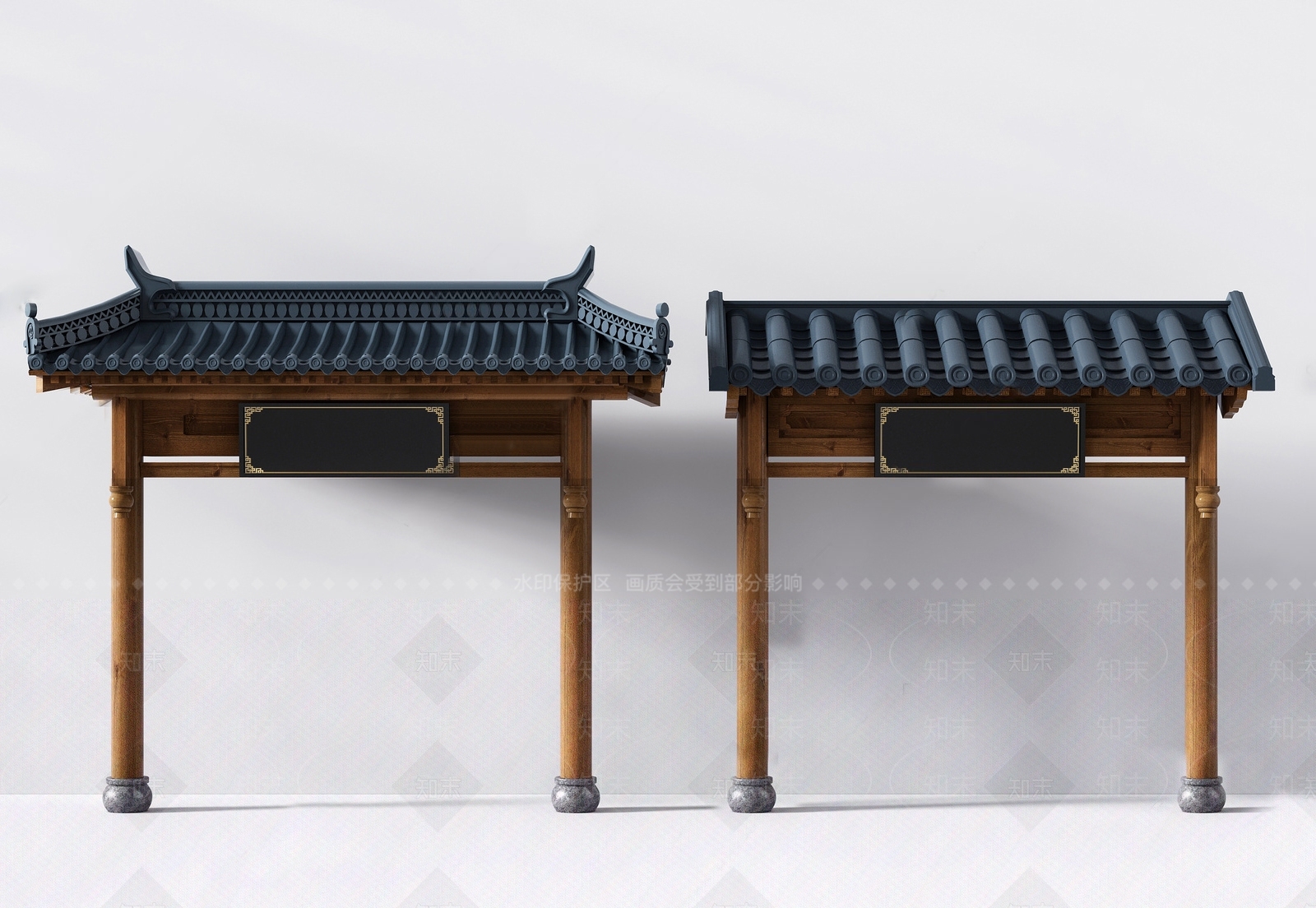 中式牌坊牌楼SU模型下载【ID:1104757886】
