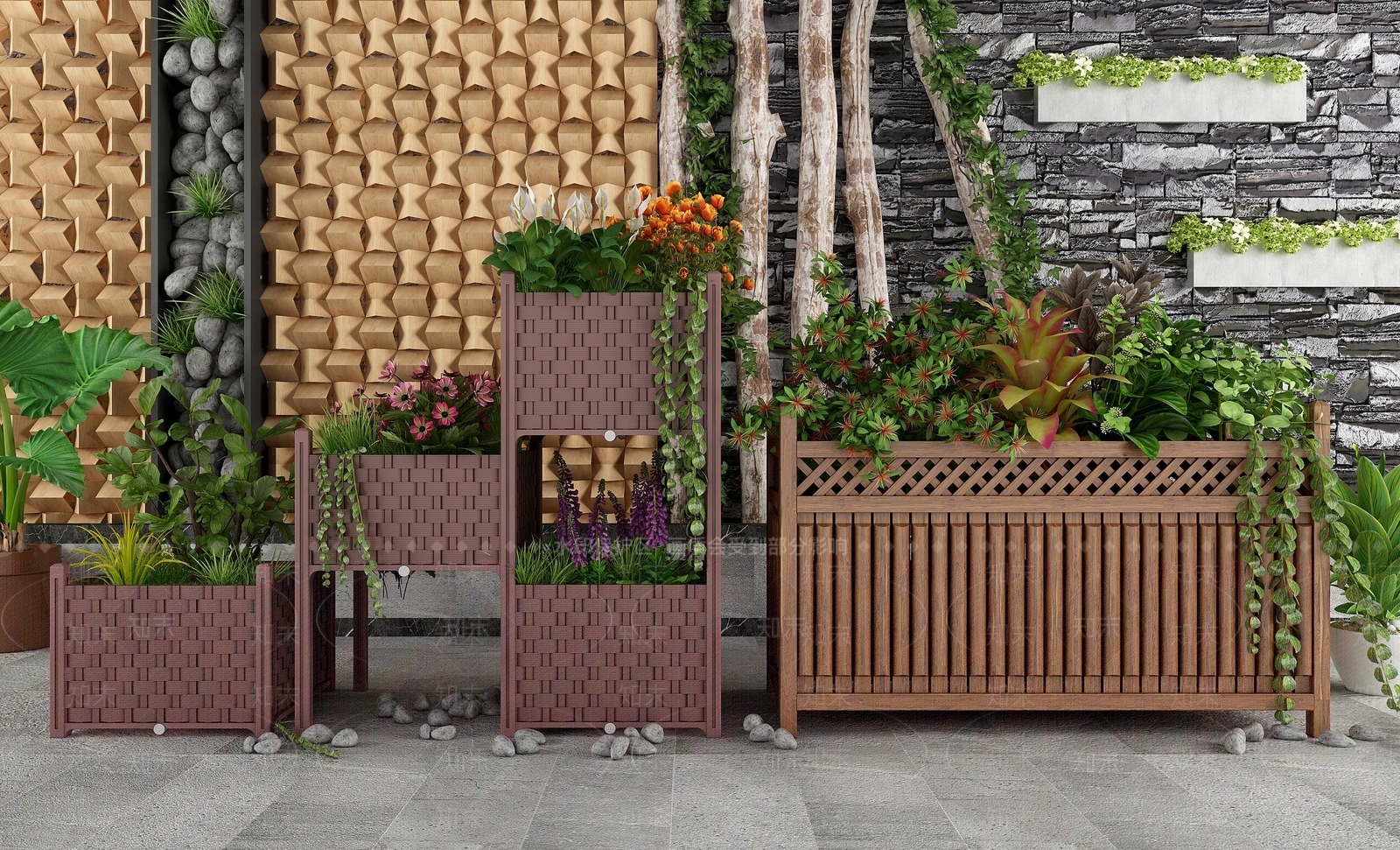 现代花箱3D模型下载【ID:1104689611】