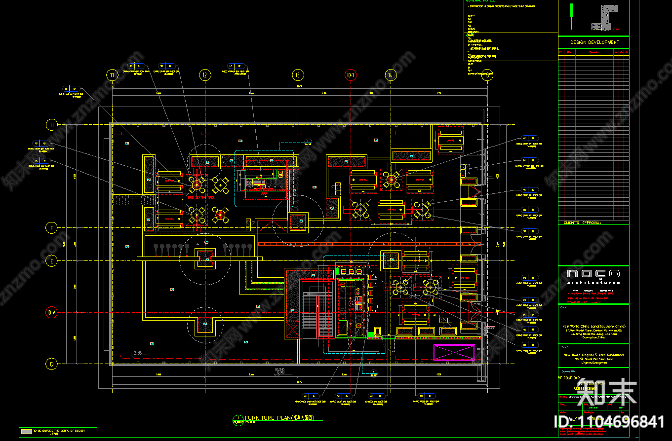 现代简约酒吧施工图施工图下载【ID:1104696841】