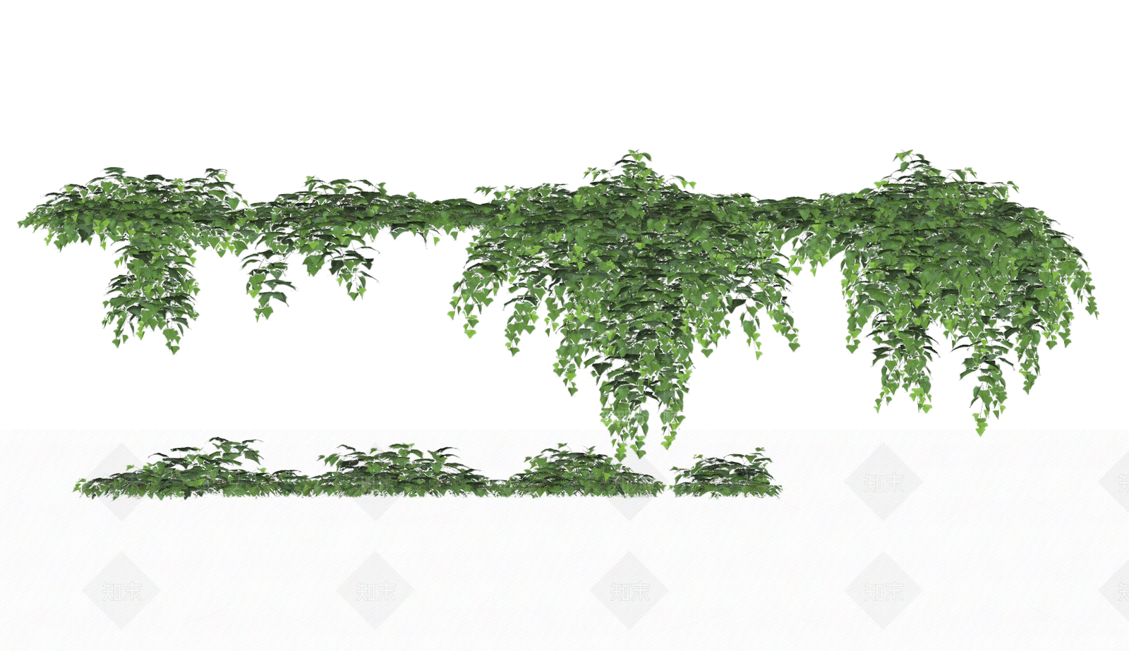 现代绿植墙SU模型下载【ID:1104704730】