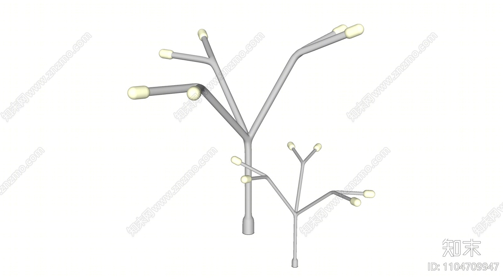 现代路灯SU模型下载【ID:1104709947】