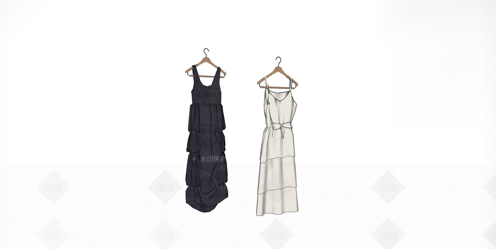 现代服装SU模型下载【ID:1104710854】