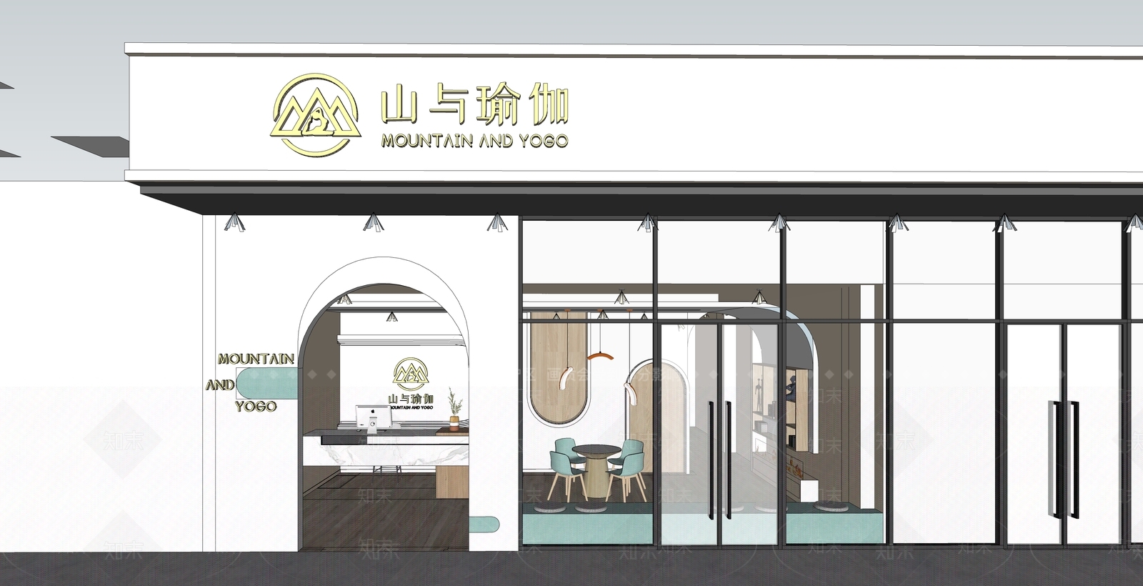 现代瑜伽馆SU模型下载【ID:1104720775】