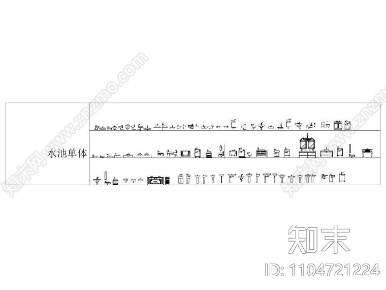 平立面CAD图块cad施工图下载【ID:1104721224】