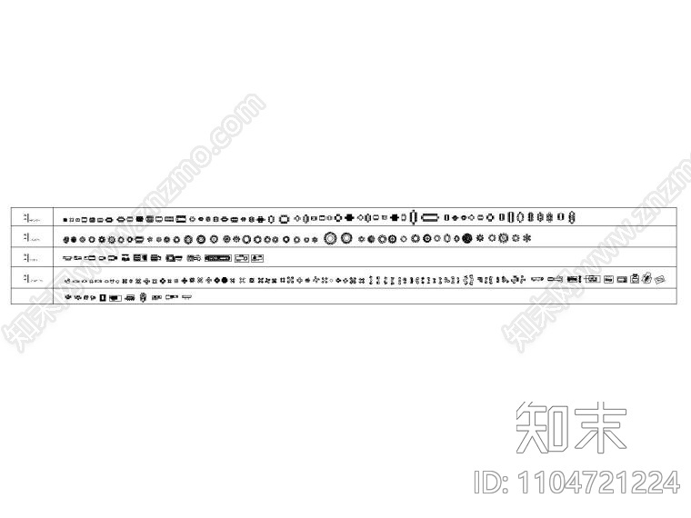 平立面CAD图块cad施工图下载【ID:1104721224】