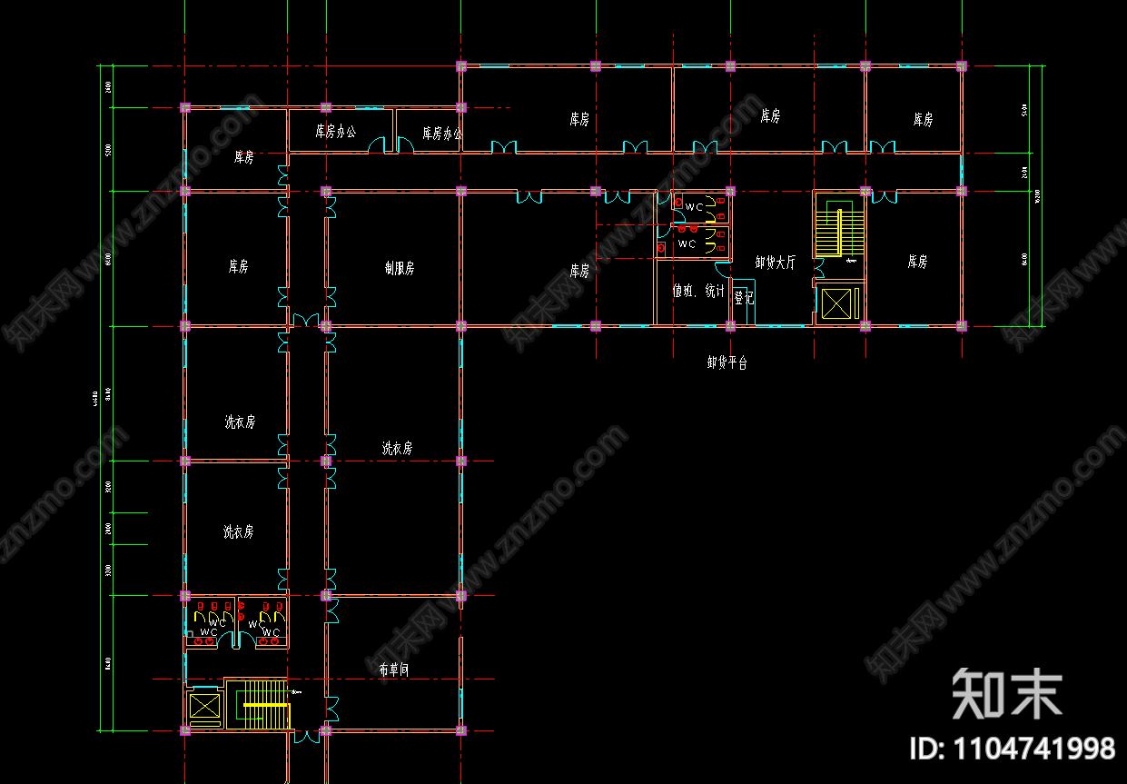 度假酒店平面施工图下载【ID:1104741998】