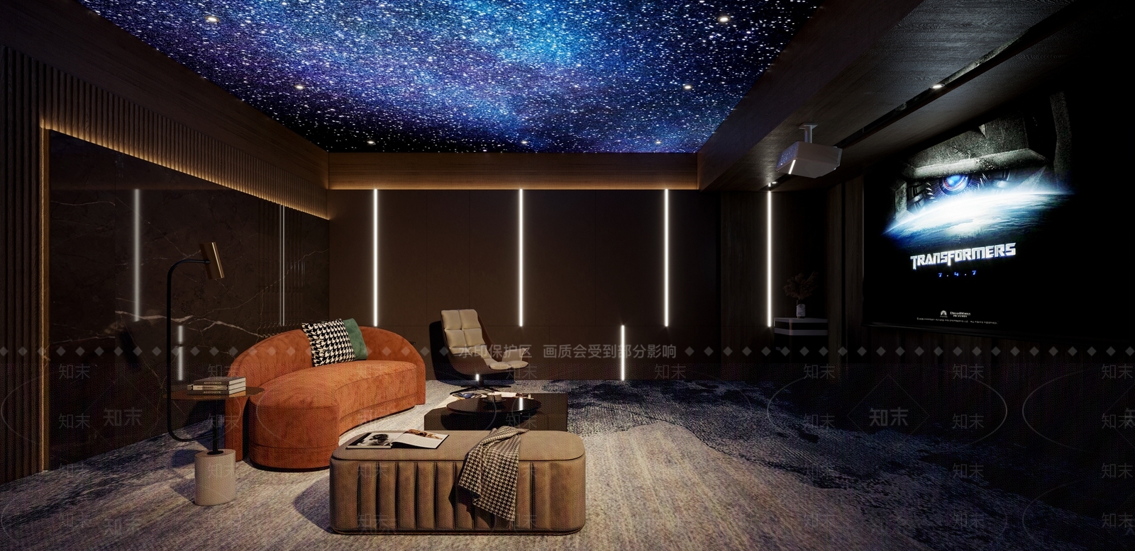 现代家居影音室3D模型下载【ID:1104749645】