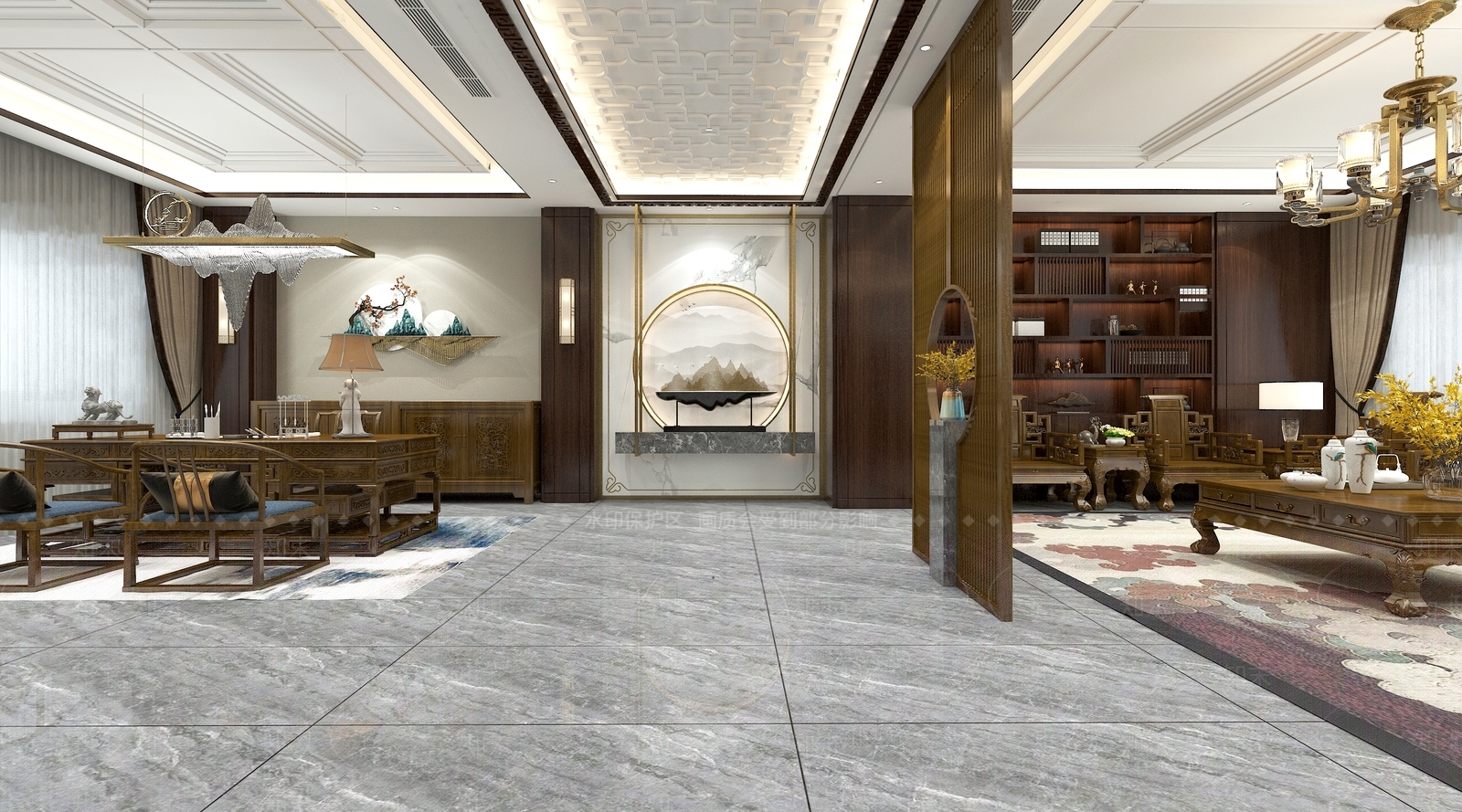新中式茶馆3D模型下载【ID:1104751410】