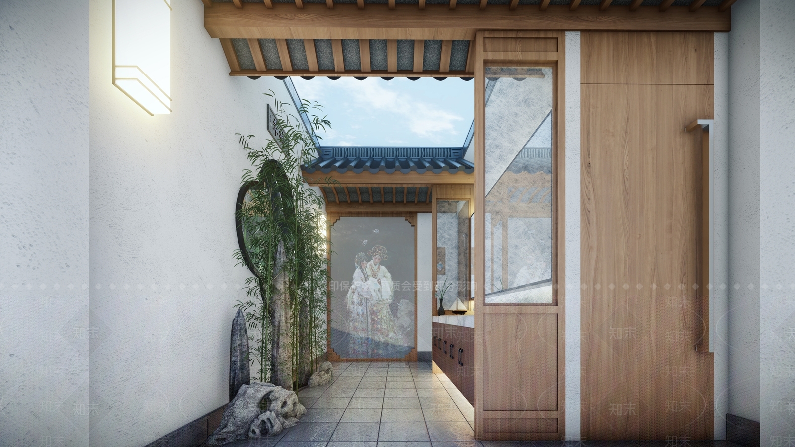 中式公共卫生间SU模型下载【ID:1104753398】