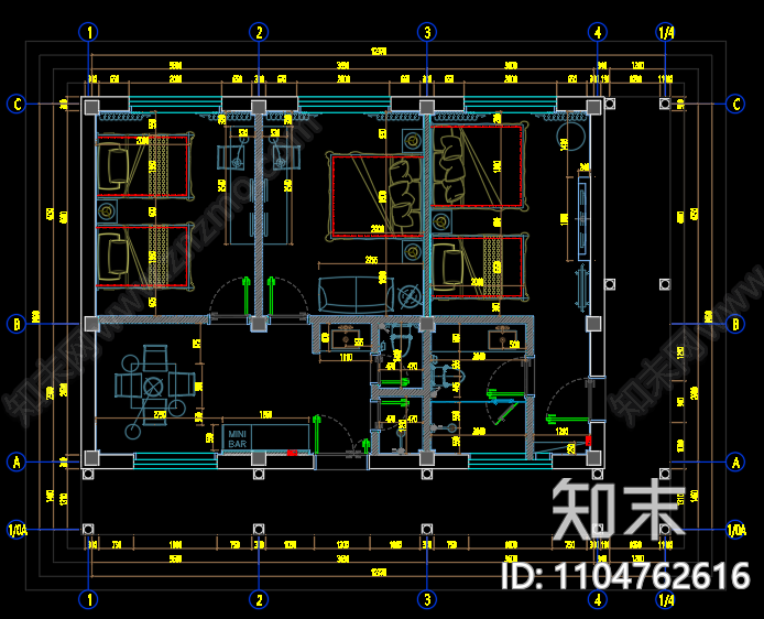 山涧酒店民宿施工图施工图下载【ID:1104762616】